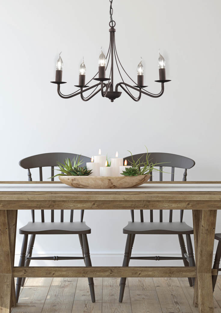 Trio Lighting Country lysekrone