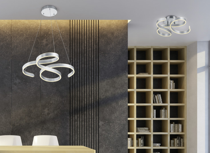 Trio Lighting Francis taklampe, aluminium