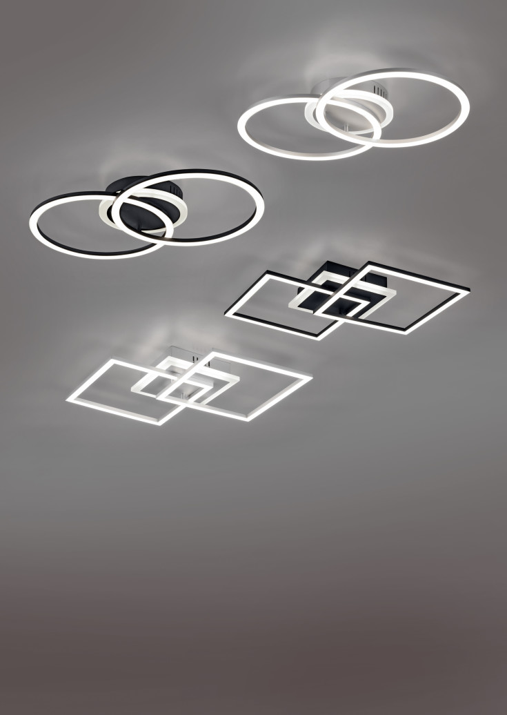 Trio Lighting Venida taklampe, rund