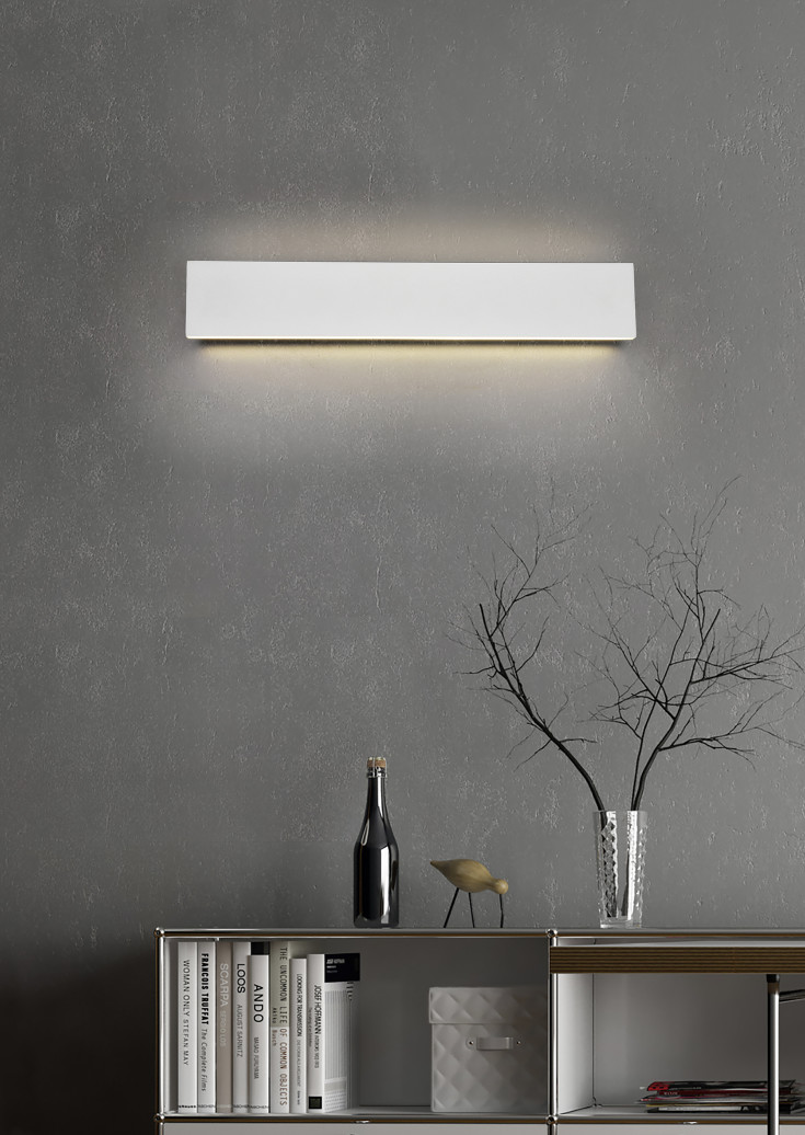 Trio Lighting Concha vägglampa, vit, 47 cm