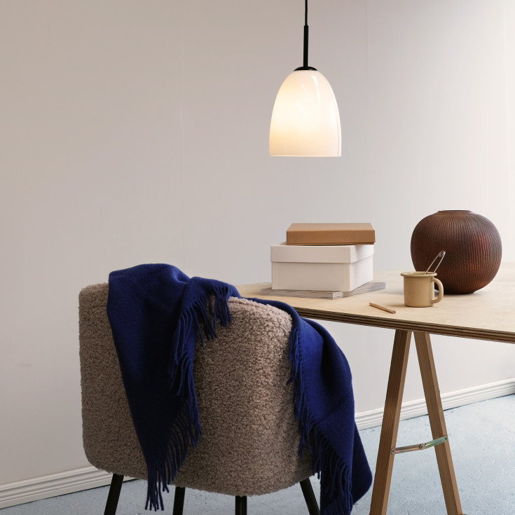 Dyberg Larsen Jazz pendellampe, sort, Ø18 cm