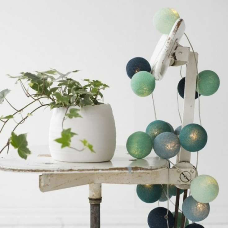 3 stk Iris Lights Cool Mint lyskæde, 35 kugler