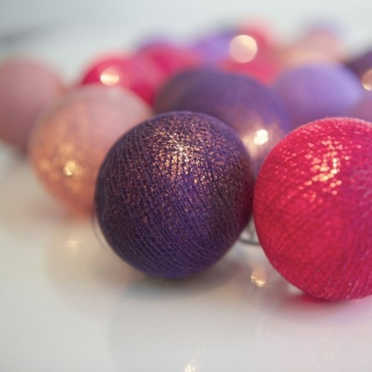 Iris Lights Vivid Violet lyskjede, 20 kuler