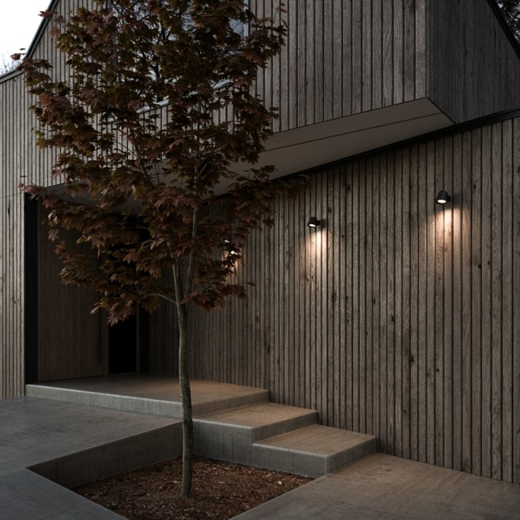 Nordlux Aleria udendørs væglampe, sort