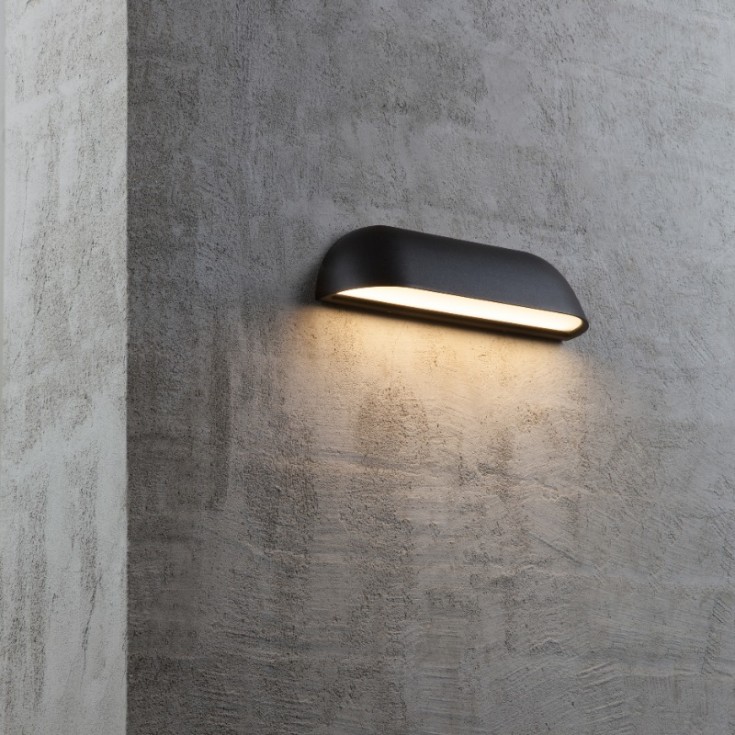 Nordlux Front 26 utelys vegg, sort, 26 cm