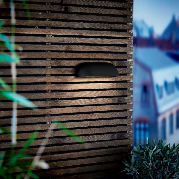 Nordlux Front 26 utelys vegg, sort, 26 cm