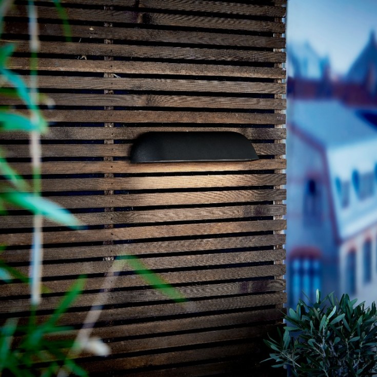 Nordlux Front udendørs væglampe, sort, 36 cm