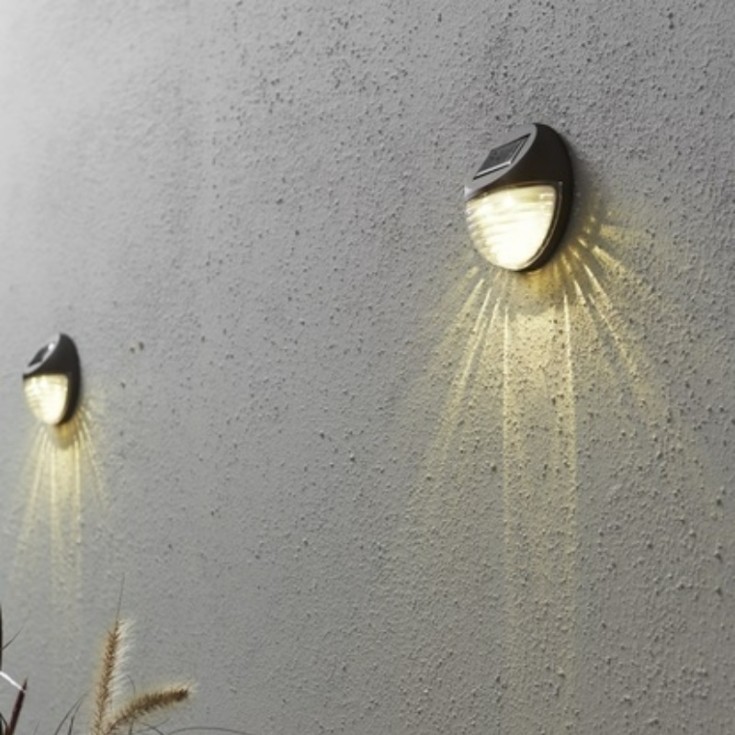 Star Strading Fency vägglampa solcell, 3 st