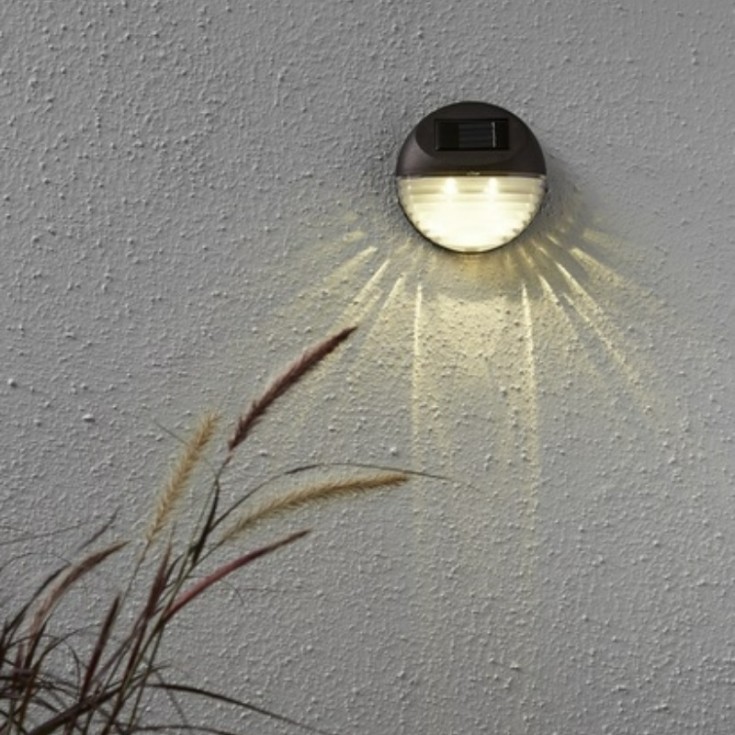 Star Strading Fency vägglampa solcell, 3 st