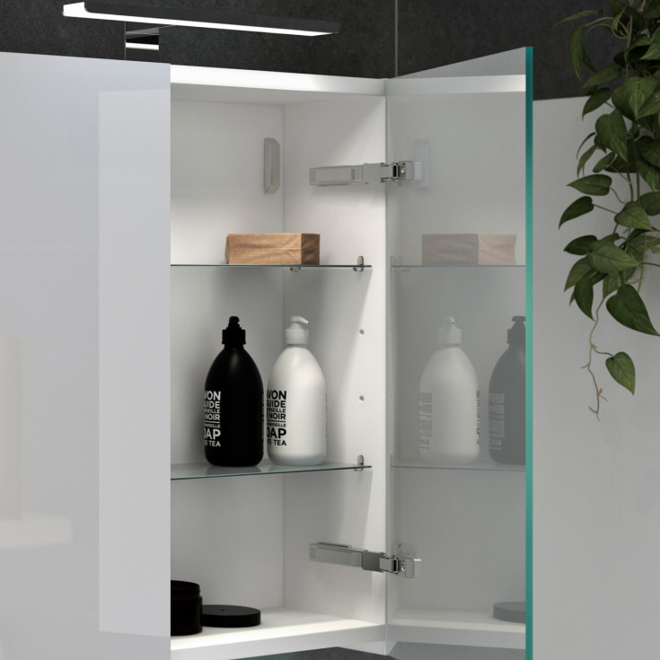 Gustavsberg Graphic Base spegelskåp, 60x55 cm, vit