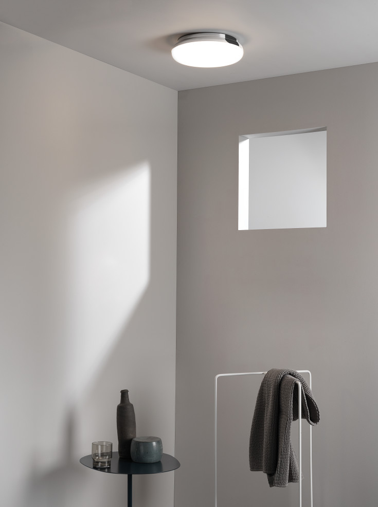 Astro Altea plafond, krom/hvid