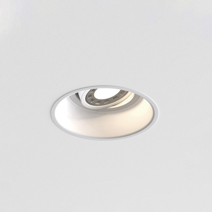 Astro Minima Round indbygningsspot, kipbar, GU10, hvid