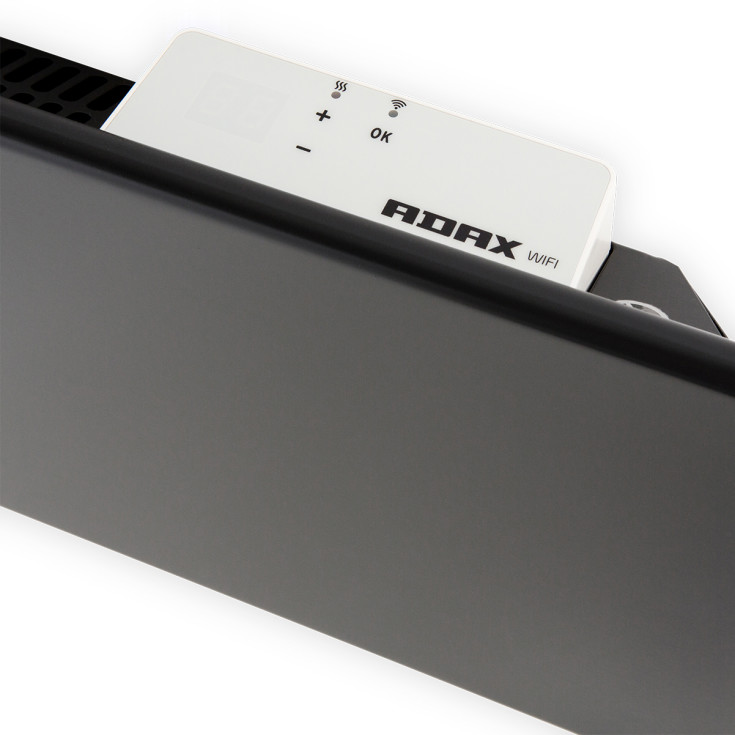 Adax Neo L panelovn med termostat og WiFi 1000W/230V, sort, 13 m²