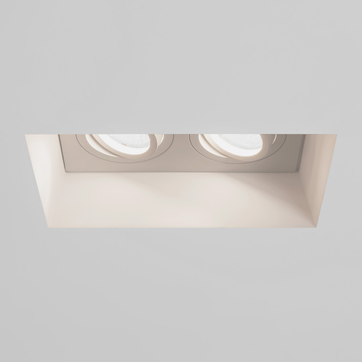 Astro Blanco Twin indbygningsspot, kipbar, GU10, hvid