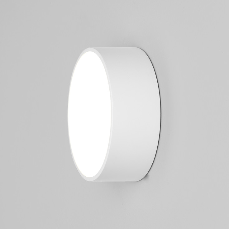 Astro Kea Round udendørs væglampe, hvid, Ø15 cm