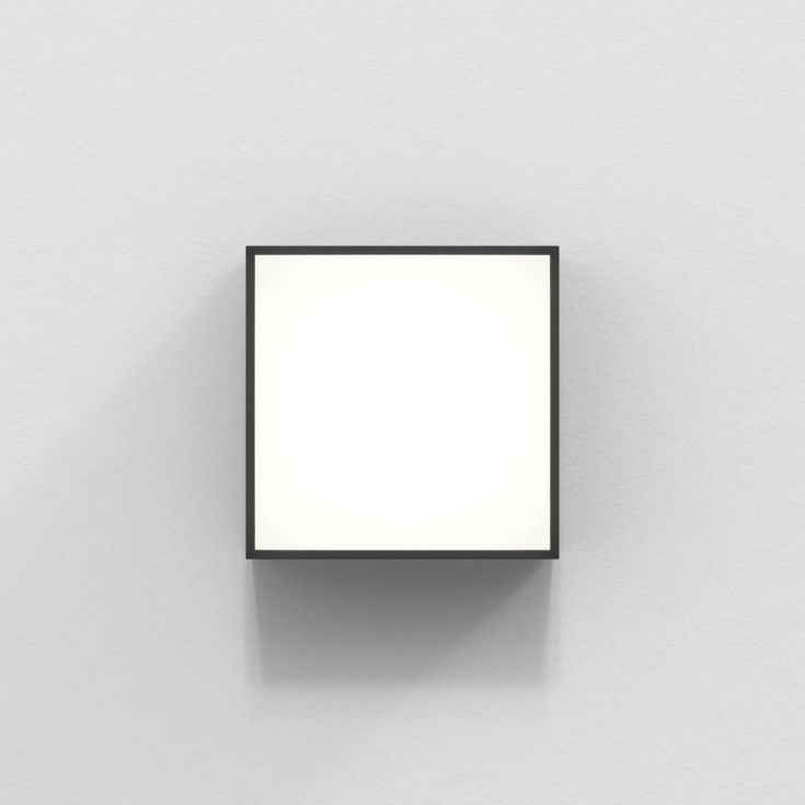 Astro Kea Square udendørs væglampe, sort, 14 cm