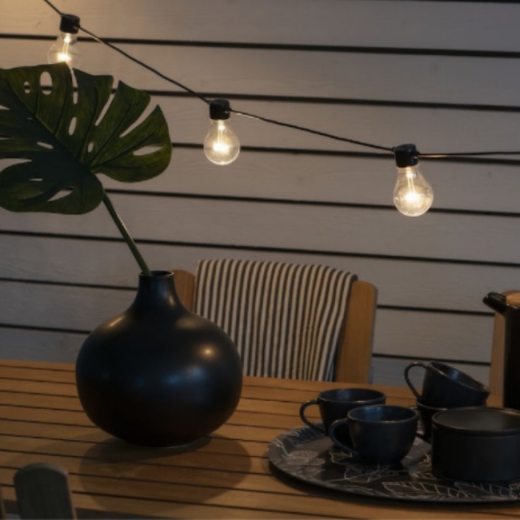 Konstsmide udendørs lyskæde, 5 ravfarvede pærer