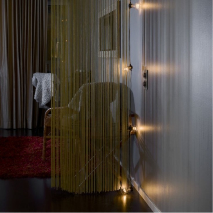 Konstsmide udendørs lyskæde, 5 ravfarvede pærer