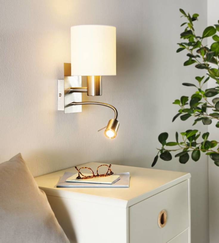 Eglo Pasteri vägglampa, spot, vit