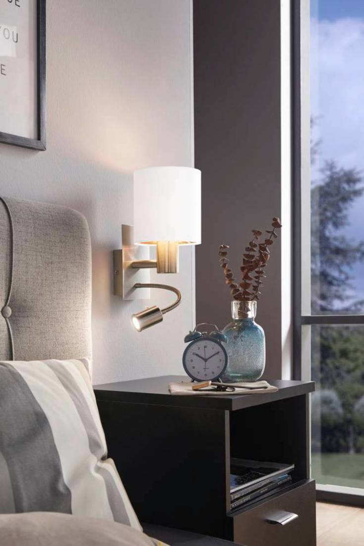 Eglo Pasteri vegglampe, spot, hvid/kobber