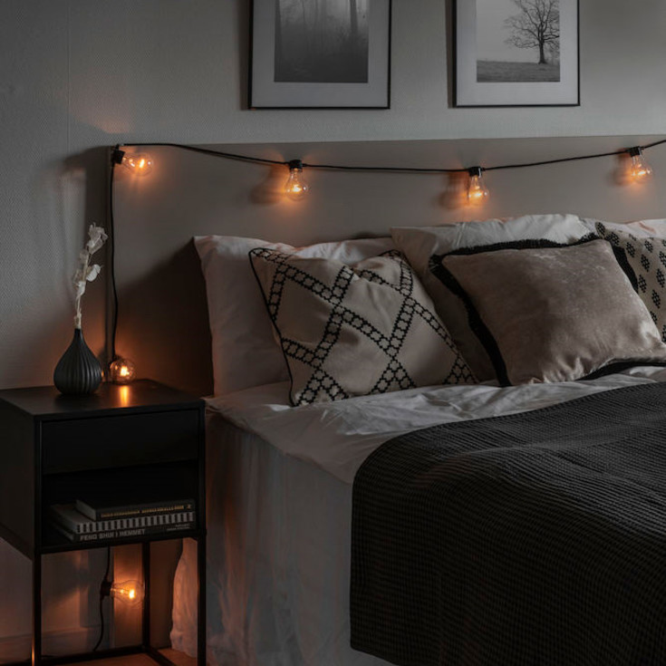 Konstsmide sljusslinga, 10 bärnstensfärgade lampor