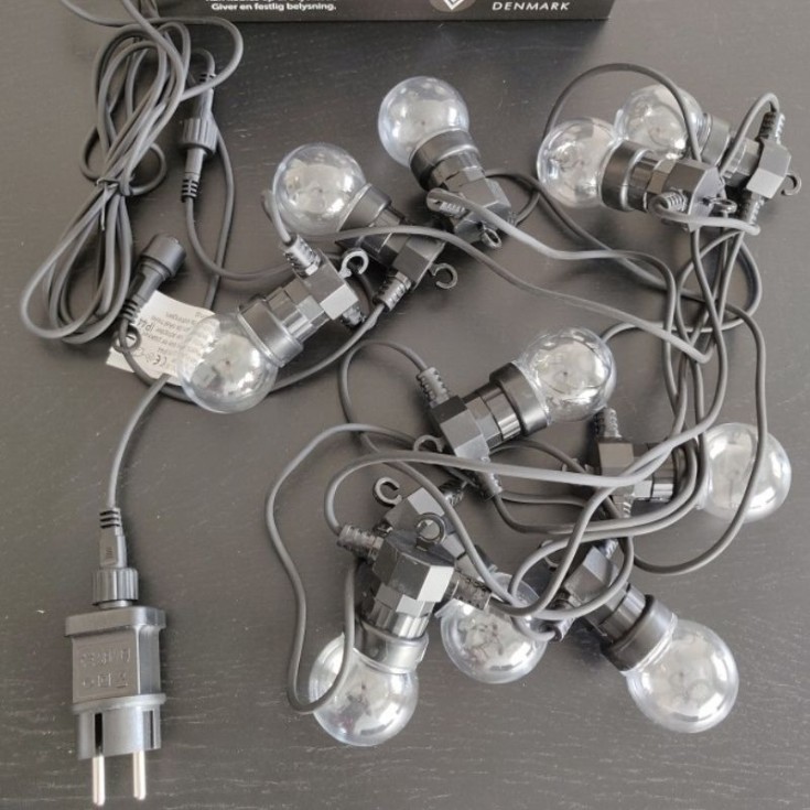 Veli Line udendørs lyskæde, 6 meter, klart lys