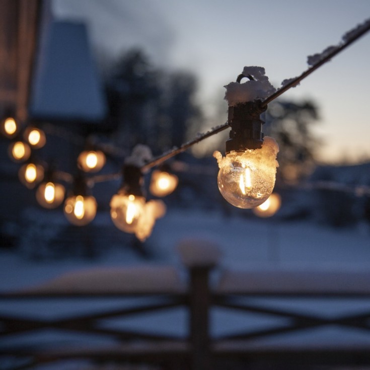 Star Trading udendørs lyskæde, 8,5 m, sort