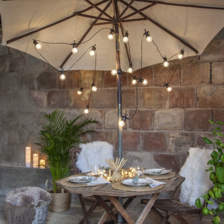 Star Trading udendørs lyskæde, 8,5 m, sort