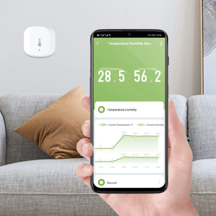 Woox hygro- og termometer, hvit