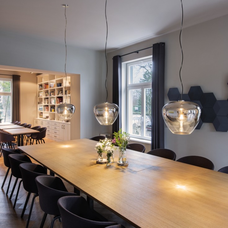 SLV Pantilo Convex pendel, krom, Ø40 cm