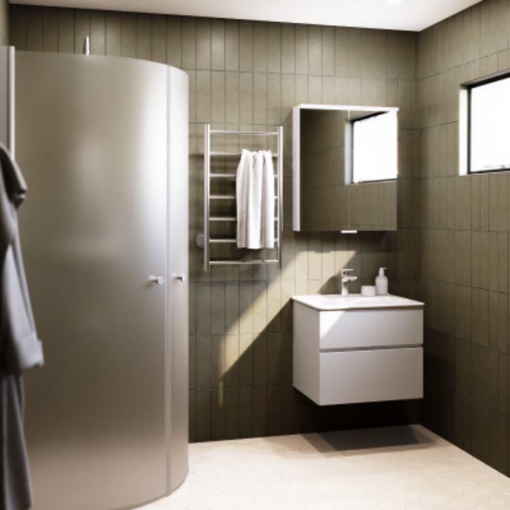 Elektrisk håndklestang Loki 48x80 Polert Høyre