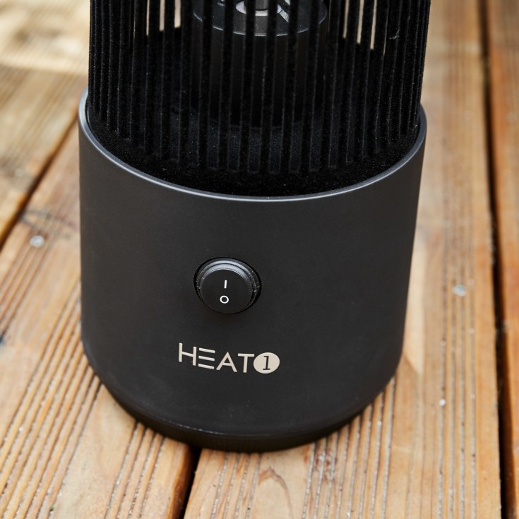 Heat1 Eco High-line terrassevarmer, infrarød, 1200W, sort