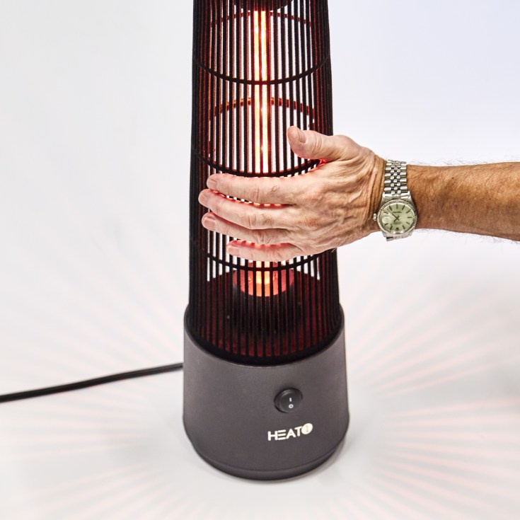 Heat1 Eco High-line terrassevarmer, infrarød, 1200W, sort