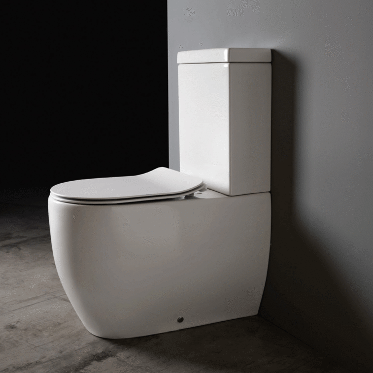 Lavabo Glomp toilet, back-to-wall, uden skyllekant, hvid