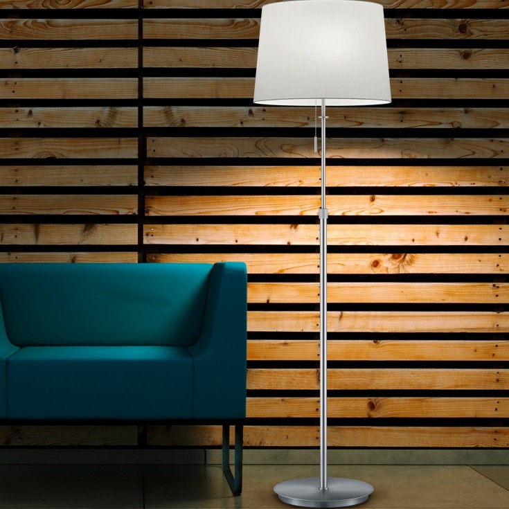 Trio Lighting Lyon golvlampa, stål