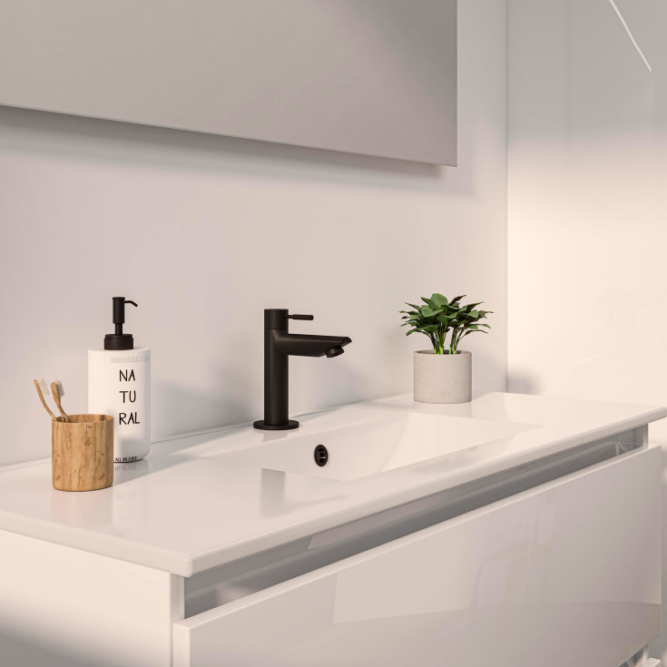 Sanibell Basicline möbelpaket, 80x39 cm, vit högglans