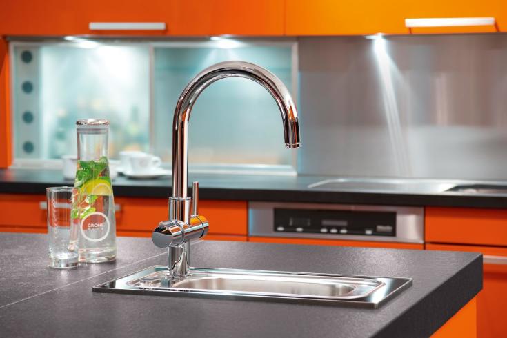 Grohe Red Duo Nordic M kjøkkenarmatur, kokende vann, krom