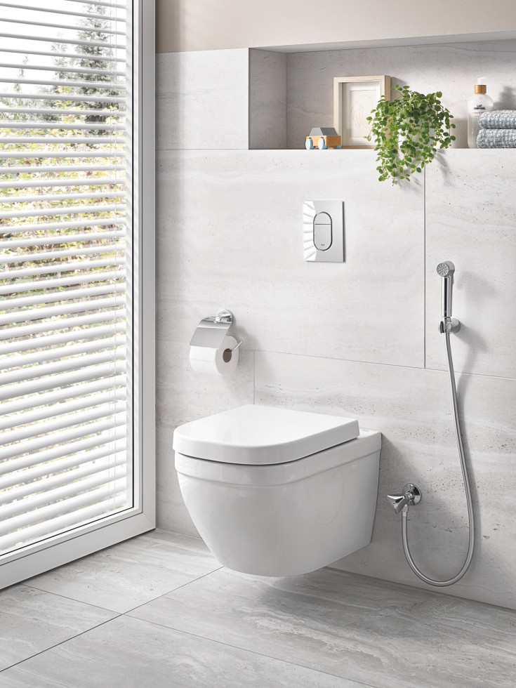 Grohe Euro Ceramic vägghängt toalett, utan spolkant, vit