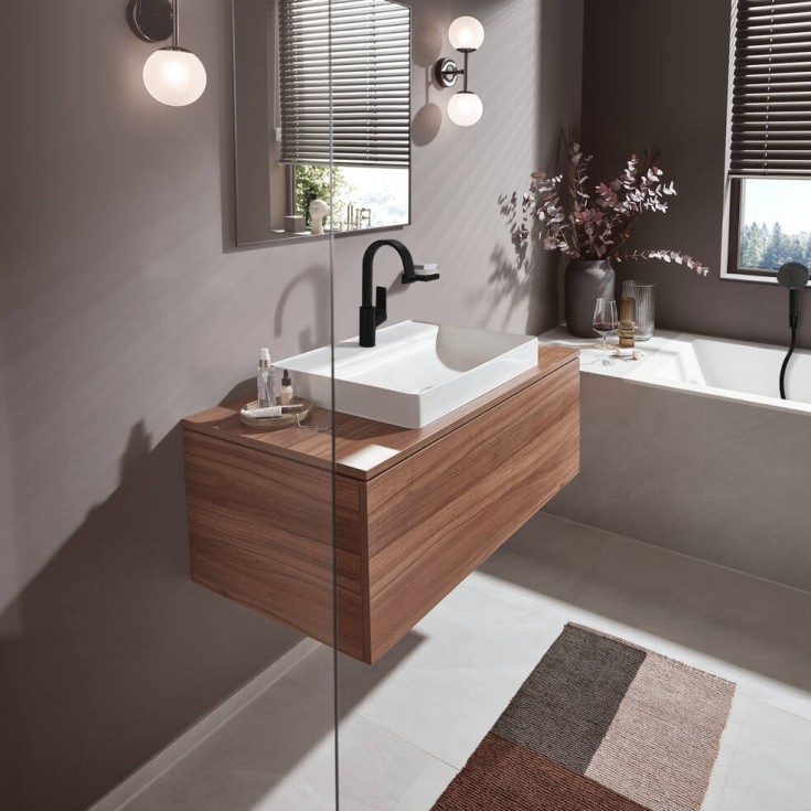 Hansgrohe Vivenis 210 tvättställsblandare, matt svart