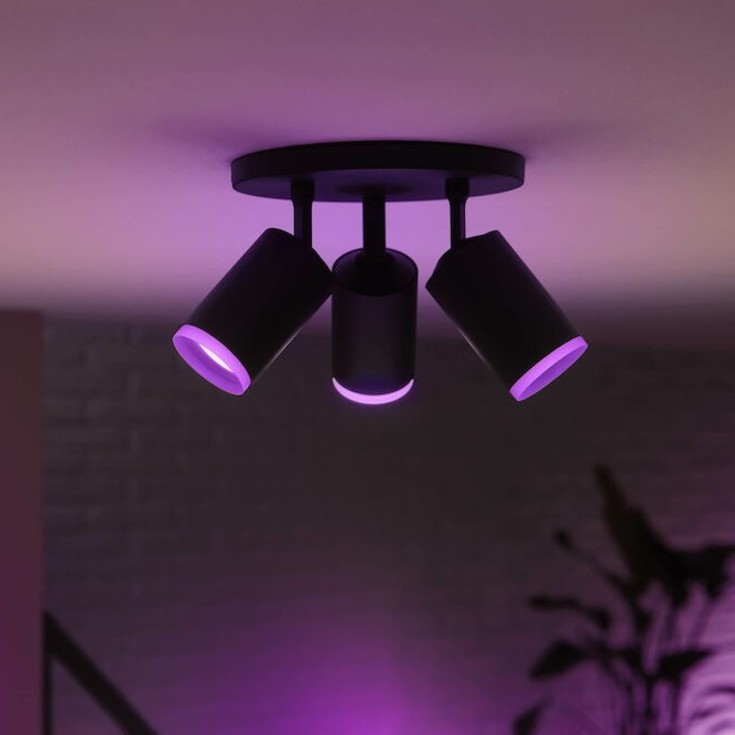 Philips Hue Fugato takspotlight, svart