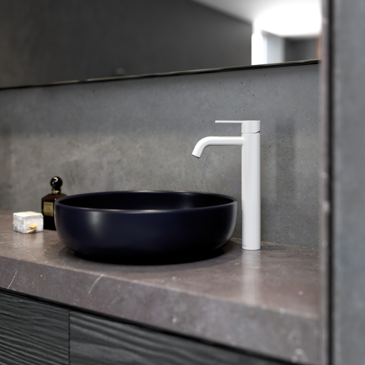 Damixa Silhouet tvättställsblandare, matt vit