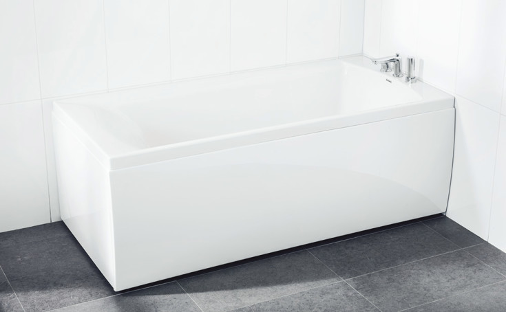 Svedbergs Z160 badekar, 160x75 cm, hvid