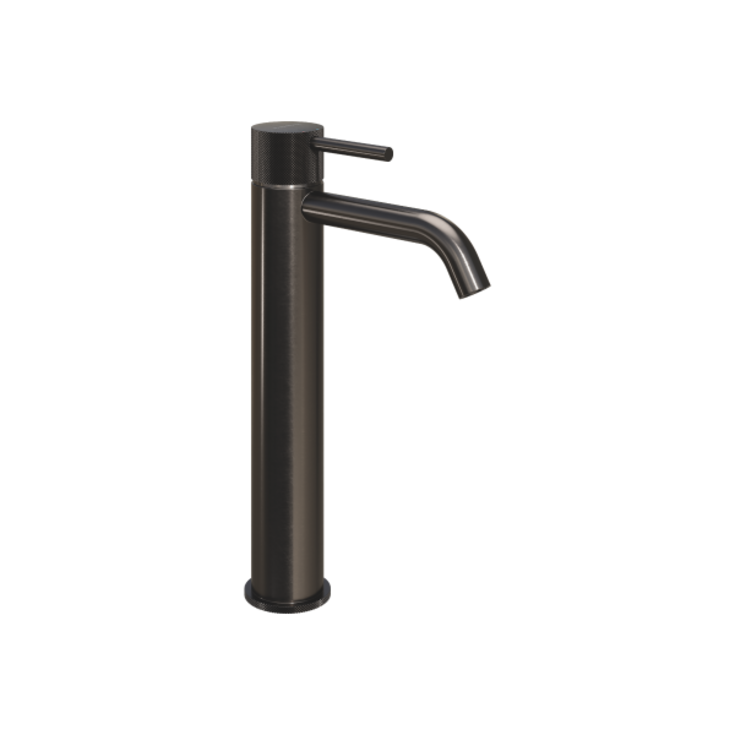 Svedbergs Skule tvättställsblandare, räfflad svart krom