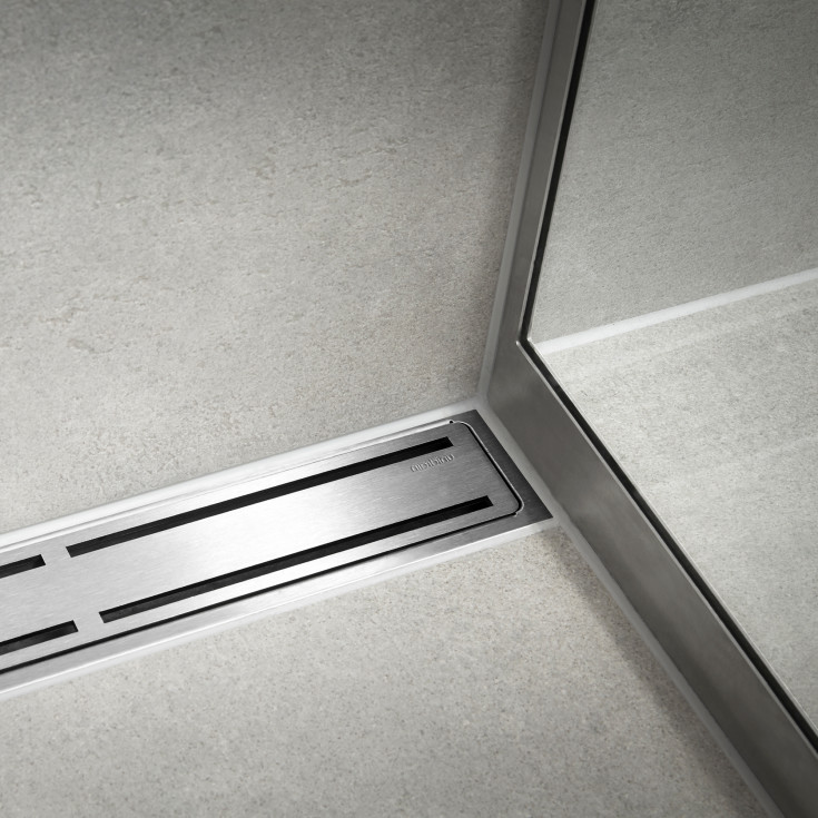 Unidrain 1002 afløbsarmatur, 1000 mm, mod venstre væg