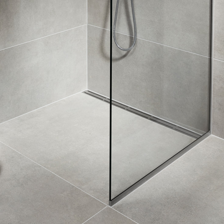 Unidrain 1002 afløbsarmatur, 800 mm, mod venstre væg