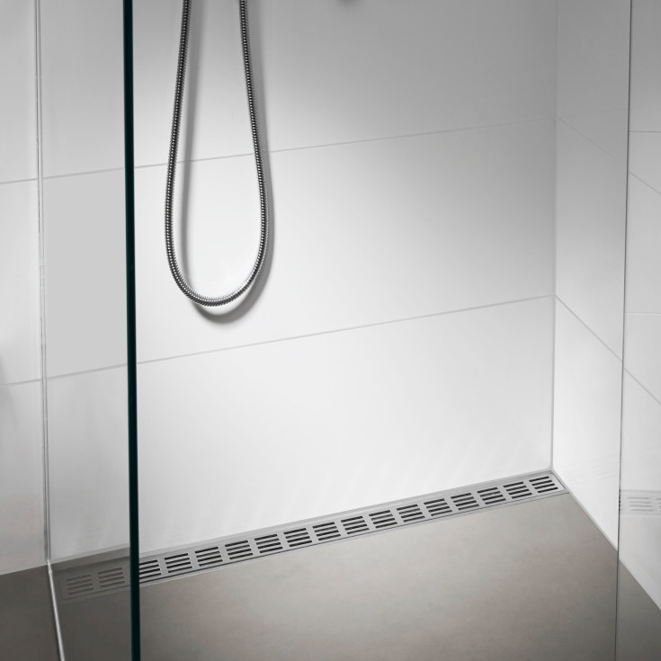 Unidrain 1003 afløbsarmatur, 900 mm, mod højre væg