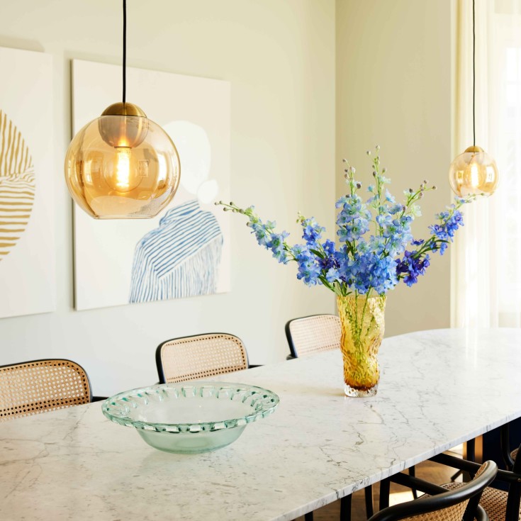 Halo Design Bubbles pendellampe, ravfarget, Ø24 cm