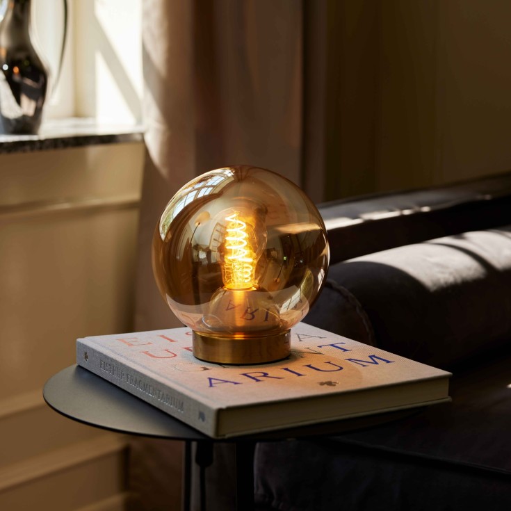 Halo Design Bubbles bordlampe, ravfarget