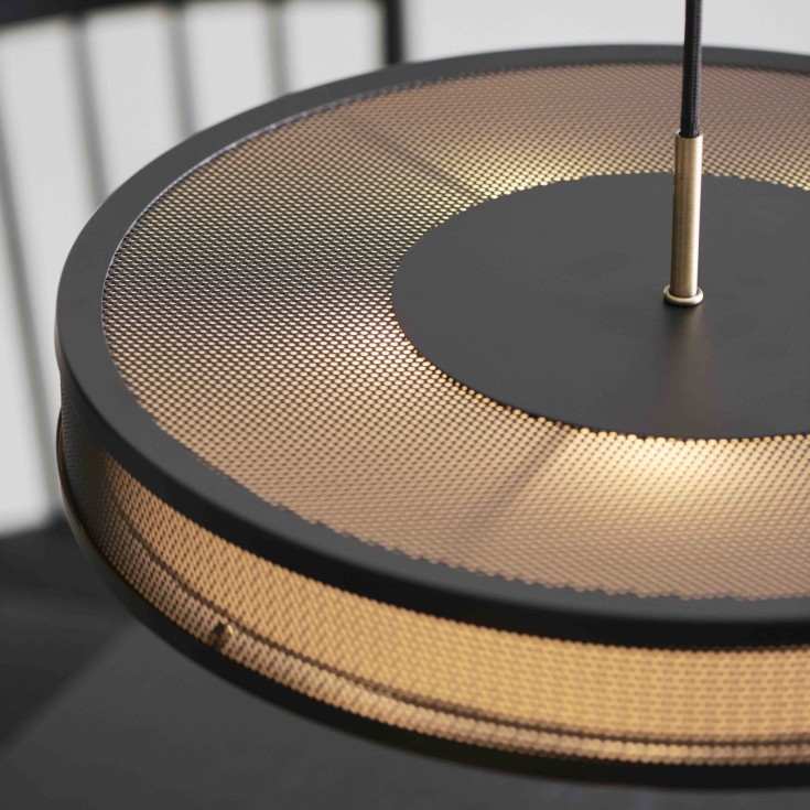 Halo Design Frame pendellampe, svart, Ø43 cm