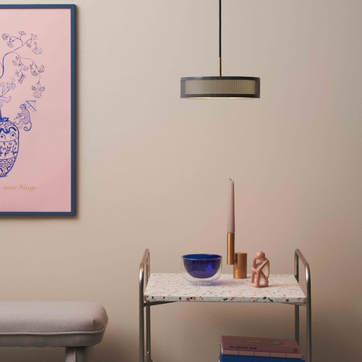 Halo Design Frame pendellampe, svart, Ø24 cm